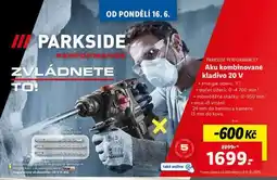 Lidl Parkside Performance Aku kombinované kladivo 20 V nabídka