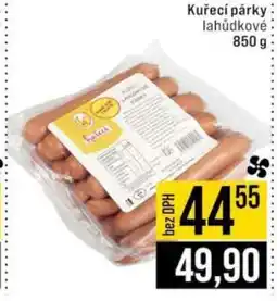Jip Kuřecí párky lahůdkové nabídka