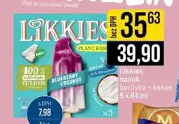 Jip Likkies nanuk borůvka + kokos 5 x 84 ml nabídka