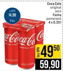 Jip Coca Cola original zero Fanta pomeranč nabídka