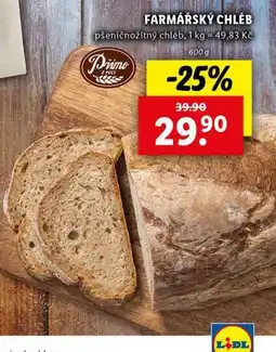 Lidl Farmářský chléb nabídka