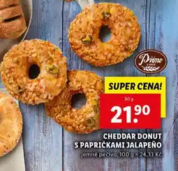 Lidl Cheddar donut s papričkami jalapeňo nabídka
