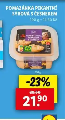Lidl Pomazánka pikantní sýrová s česnekem nabídka