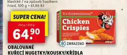 Lidl Obalované kuřecí nigetky / kousky / křídla nabídka