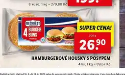 Lidl Hamburgerové housky s posypem nabídka