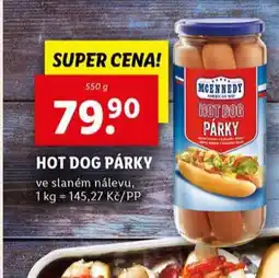 Lidl Hot dog párky nabídka