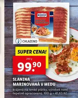 Lidl Slanina marinovaná v medu nabídka