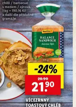 Lidl Vícezrnný toastový chléb nabídka