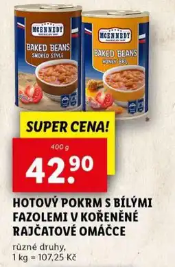 Lidl Hotový pokrm s bílými fazolemi v kořeněné rajčatové omáčce nabídka
