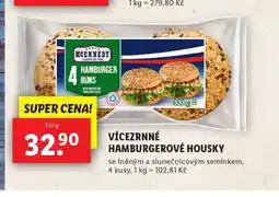 Lidl Vícezrnné hamburgerové housky nabídka