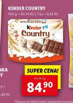 Lidl Kinder country nabídka