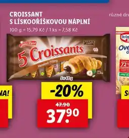 Lidl Croissant s lískooříškovou náplní nabídka