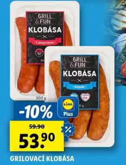 Lidl Grilovací klobása nabídka