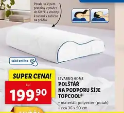 Lidl Polštář na podporu šíje topcool nabídka