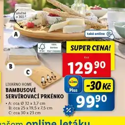 Lidl Bambusové servírovací prkénko nabídka