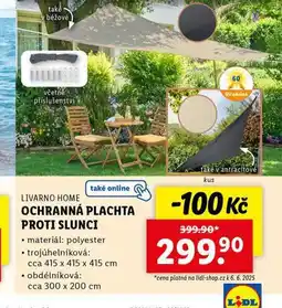 Lidl Ochranná plachta proti slunci nabídka
