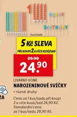 Lidl Narozeninové svíčky nabídka