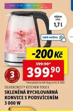 Lidl Skleněná rychlovarná konvice nabídka