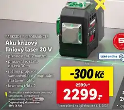 Lidl Aku křížový liniový laser 20 v nabídka