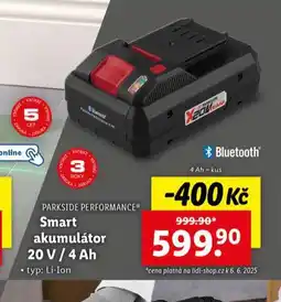 Lidl Smart akumulátor 20 v / ah nabídka