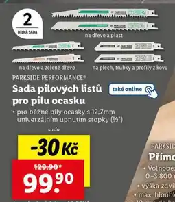 Lidl Sada pilových listů pro pilu ocasku nabídka