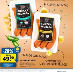 Lidl Sušická klobása nabídka