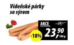 ZEMAN Vídeňské párky se sýrem nabídka