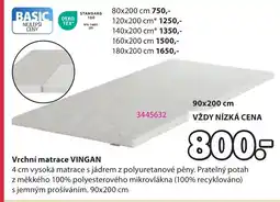 JYSK Vrchní matrace VINGAN nabídka