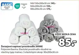JYSK žerzejové napínací prostěradlo JANNE nabídka