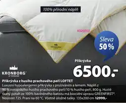 JYSK Přikrývka z husího prachového peří LOFTET nabídka