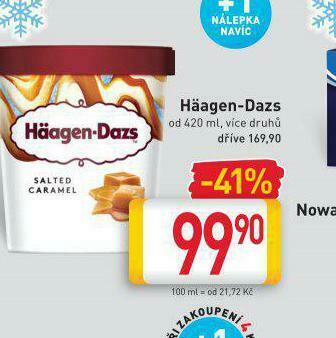 Billa Zmrzlina häagen dazs nabídka