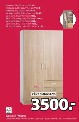 JYSK Šatní skříň FANDRUP nabídka