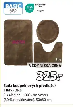 JYSK Sada koupelnových předložek TIMSFORS nabídka