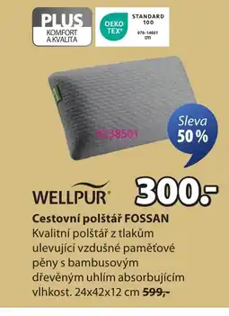 JYSK WELLPUR Cestovní polštář FOSSAN nabídka