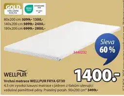 JYSK Vrchní matrace WELLPUR FRYA GT30 nabídka
