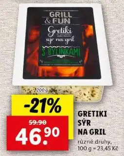 Lidl GRETKI SÝR NA GRIL nabídka