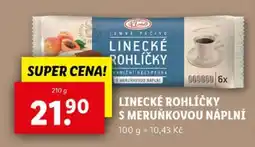 Lidl Linecké rohlíčky s meruňkovou náplní nabídka
