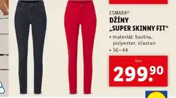 Lidl esmara DŽÍNY SUPER SKINNY FIT nabídka