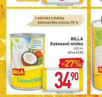 Billa Billa kokosové mléko nabídka