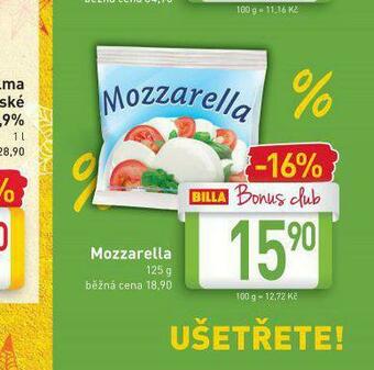 Billa Mozzarella nabídka
