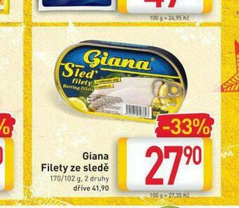 Billa Giana filety ze sledě nabídka