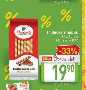 Billa Trubičky s náplní nabídka