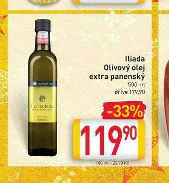 Billa Iliada olivový olej extra panenský nabídka