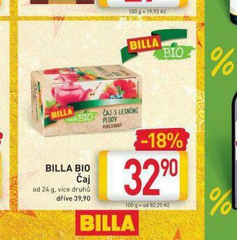 Billa Billa bio čaj nabídka