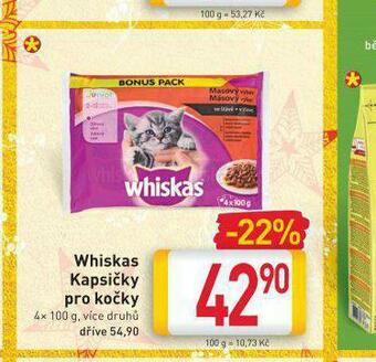 Billa Whiskas kapsičky pro kočky nabídka