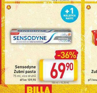 Billa Sensodyne zubní pasta nabídka