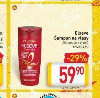 Billa Loreal elseve šampon nabídka