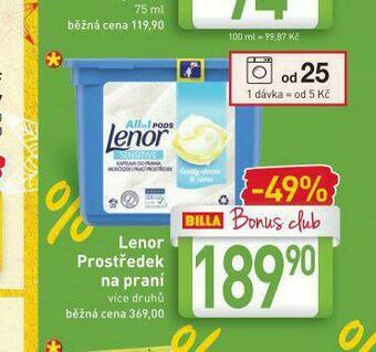 Billa Lenor prostředek na praní nabídka