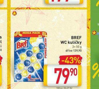 Billa Bref wc kuličky nabídka