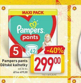 Billa Pampers dětské plenky nabídka